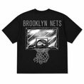 Load image into Gallery viewer, Brooklyn Nets Black NBA shirt Round21 basketball hoop