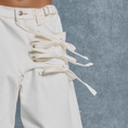 Load image into Gallery viewer, Tie Detail Jorts