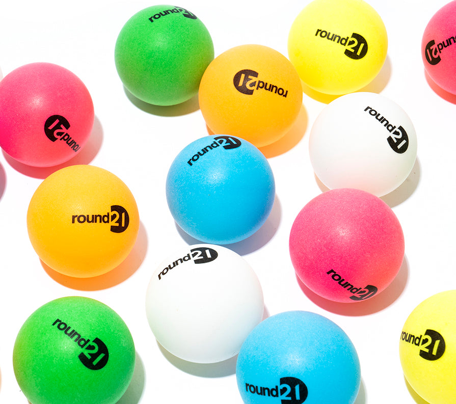 round21 | Performance Ping Pong Balls | Assorted Colors | Set of 6