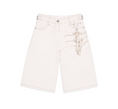 Load image into Gallery viewer, Tie Detail Jorts
