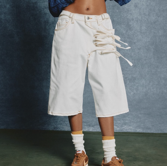 Tie Detail Jorts