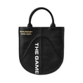 Load image into Gallery viewer, Black WNBA bag with 'THE GAME' branding on a white background. WNBA premium purse by Round21 and Maya Winston with Marsai Martin
