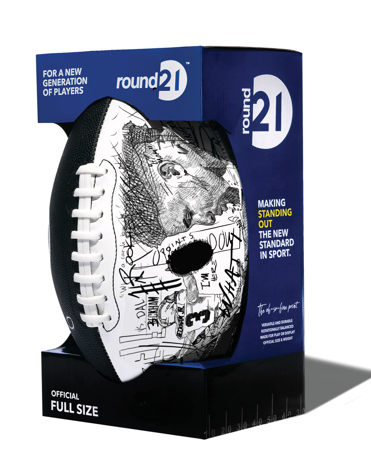 Official round21 x NFLPA Football - Odell Beckham, Jr.